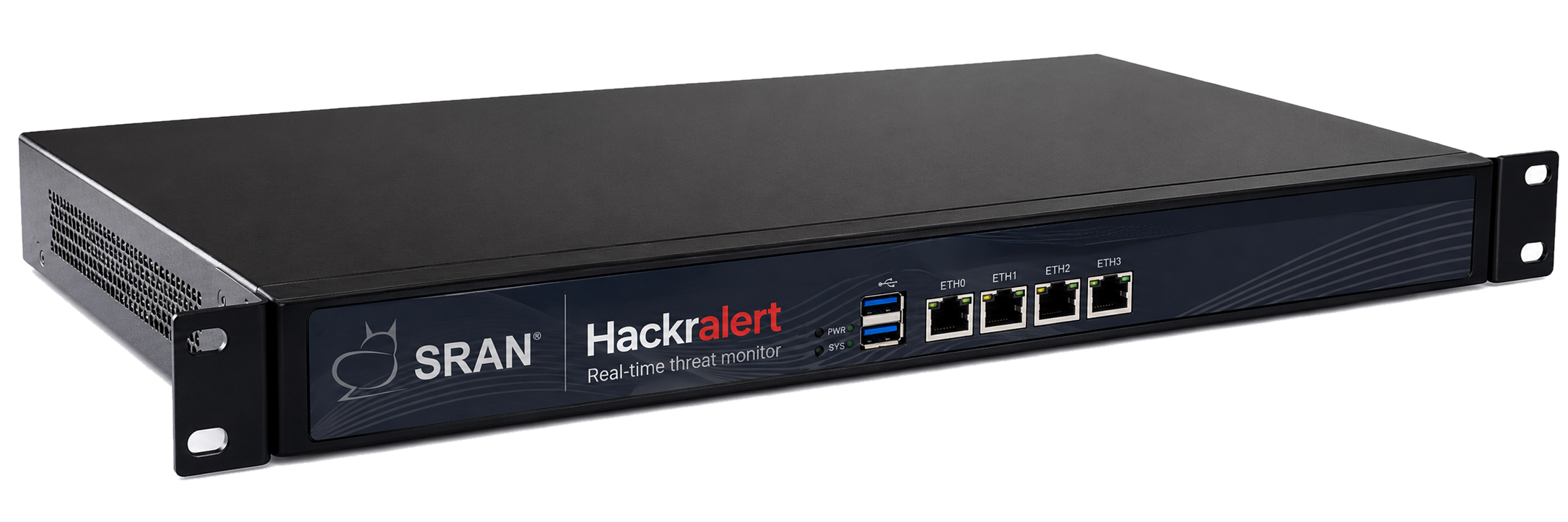 อุปกรณ์ SRAN HackrAlert real-time threat monitor แบบ rack-mount